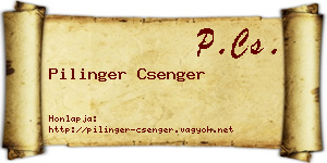 Pilinger Csenger névjegykártya